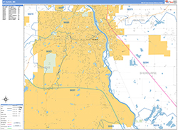 St. Cloud Wall Map Basic Style 2026